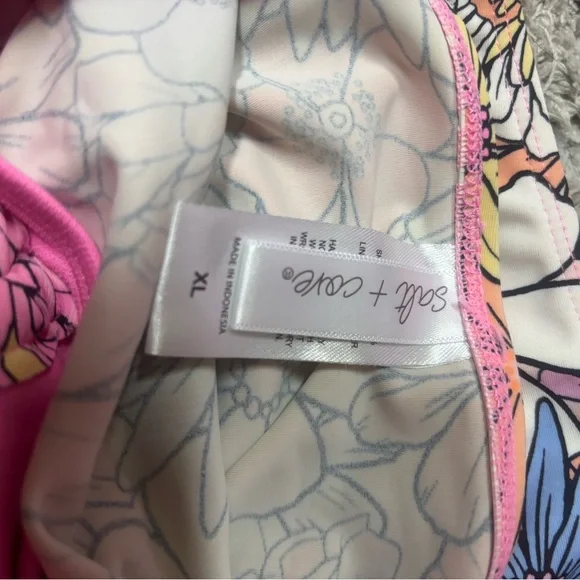 Salt and Cove 2-Piece Swimsuit – Tropical Floral Print Tankini Size XL - Picture 4 of 4